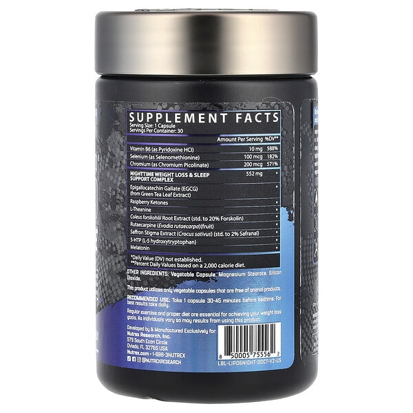 Alternative view of Nutrex Research, LIPO 6®, Nighttime, 30 Caps