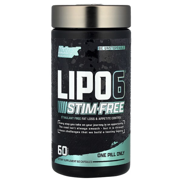 Nutrex Research, Lipo6®, Stim Free, 60 Caps