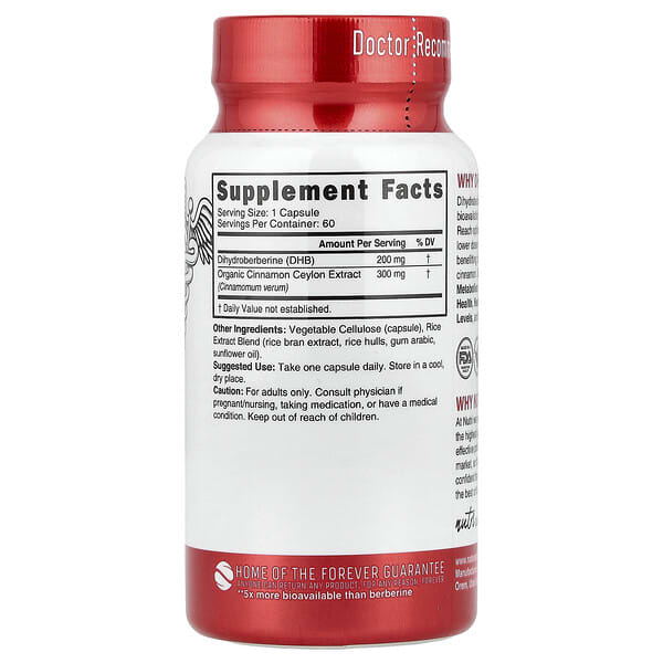 Alternative view of Nutri, Dihydro Berberine+, 60 Vegan Capsules