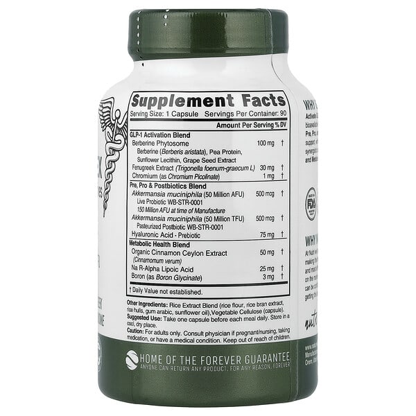 Alternative view of Nutri, GLP-1 Complex, 90 Vegan Capsules