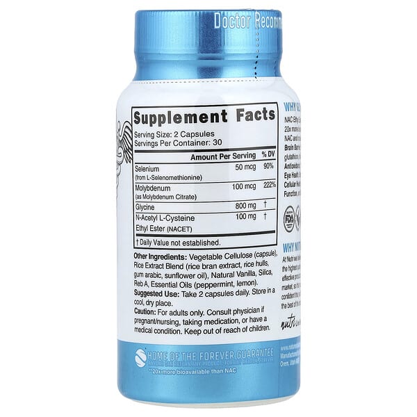 Alternative view of Nutri, Glynac-ET, 60 Vegan Capsules