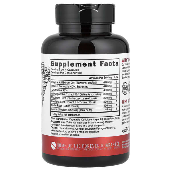 Alternative view of Nutri, Men's Performance Complex Tongkat Ali, 120 Vegan Capsules