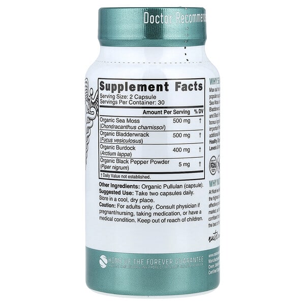 Alternative view of Nutri, Organic Sea Moss, 60 Organic Capsules