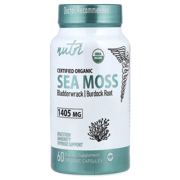 Nutri, Organic Sea Moss, 60 Organic Capsules