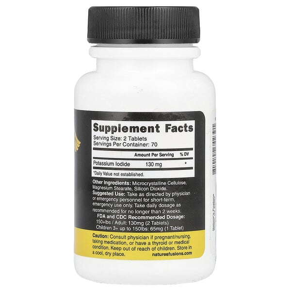 Alternative view of Nutri, Potassium Iodide Tablets, 140 Tablets (65 mg per Tablet)