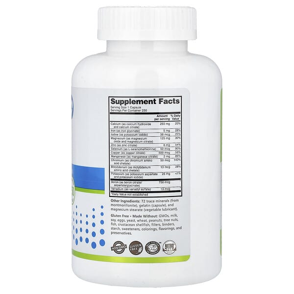 Alternative view of NutriBiotic, Essentials, Multi Mineral, 250 Gluten Free Capsules