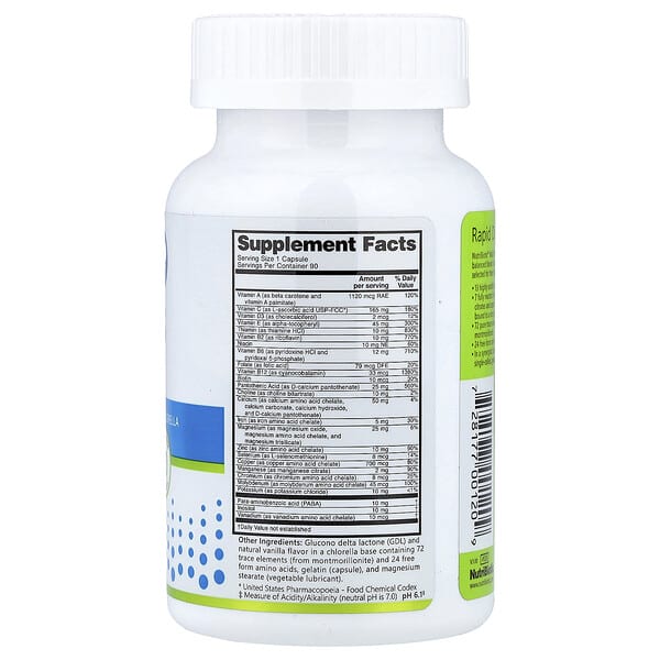 Alternative view of NutriBiotic, Essentials, Multi Vitamins & Minerals, 90 Capsules