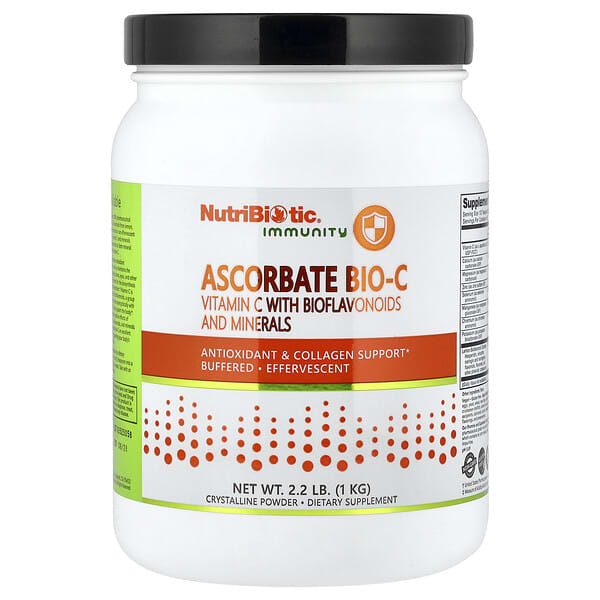 NutriBiotic, Immunity, Ascorbate Bio-C, Vitamin C with Bioflavonoids and Minerals, 2.2 lb (1 kg)