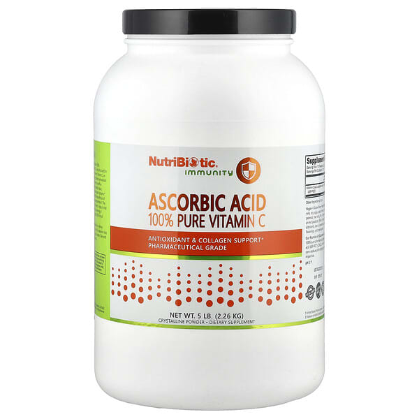 NutriBiotic, Immunity, Ascorbic Acid, 100% Pure Vitamin C, Crystalline Powder, 5 lb (2.26 kg)