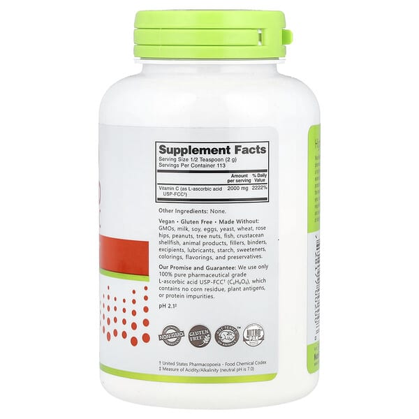 Alternative view of NutriBiotic, Immunity, Ascorbic Acid, 100% Pure Vitamin C, Crystalline Powder, 8 oz (227 g)