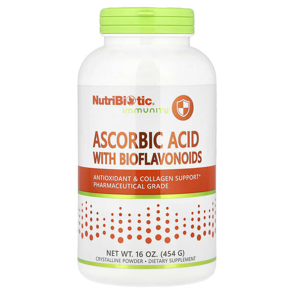 NutriBiotic, Immunity, Ascorbic Acid with Bioflavonoids, Crystalline Powder, 16 oz (454 g)