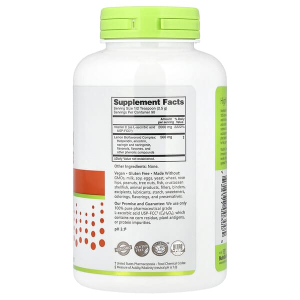 Alternative view of NutriBiotic, Immunity, Ascorbic Acid with Bioflavonoids, Crystalline Powder, 8 oz (227 g)