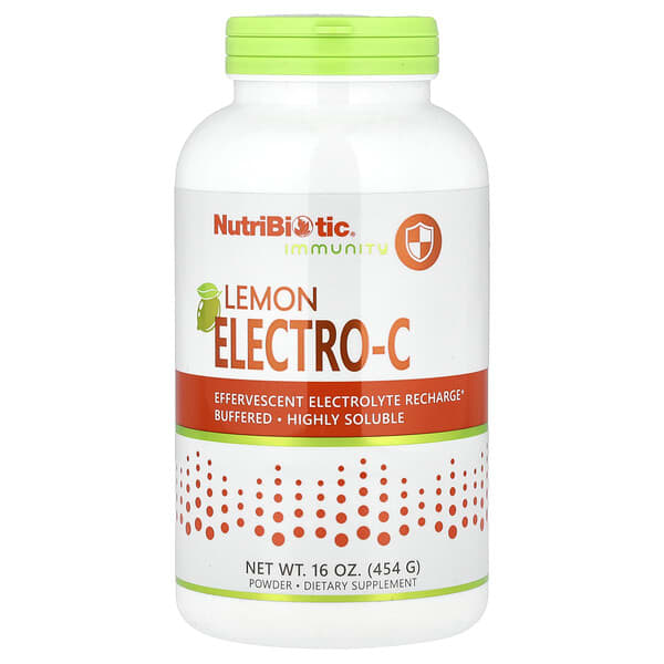 NutriBiotic, Immunity, Lemon Electro-C Powder, 16 oz (454 g)