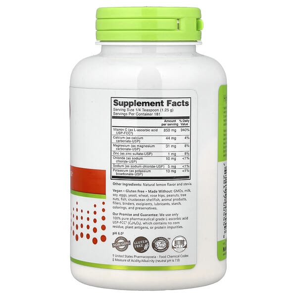 Alternative view of NutriBiotic, Immunity, Lemon Electro-C Powder, 8 oz (227 g)