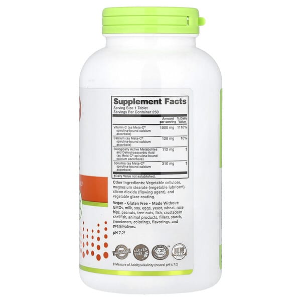 Alternative view of NutriBiotic, Immunity,  Meta-C® , 250 Vegan Tablets