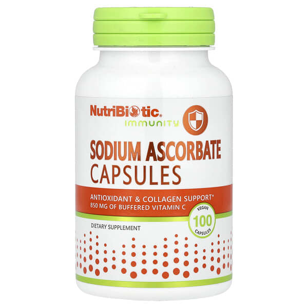 NutriBiotic, Immunity, Sodium Ascorbate, 100 Vegan Capsules