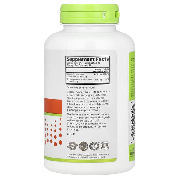 Alternative view of NutriBiotic, Immunity, Sodium Ascorbate, Crystalline Powder, 8 oz (227 g)