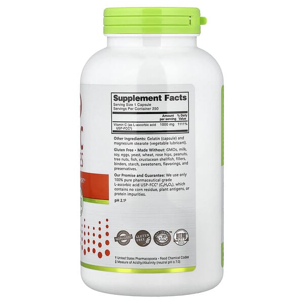 Alternative view of NutriBiotic, Immunity, Vitamin C, 1,000 mg, 250 Capsules