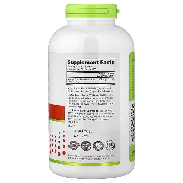 Alternative view of NutriBiotic, Immunity, Vitamin C, 1,000 mg, 500 Capsules