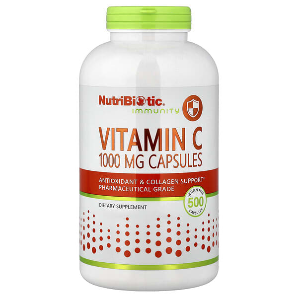 NutriBiotic, Immunity, Vitamin C, 1,000 mg, 500 Capsules