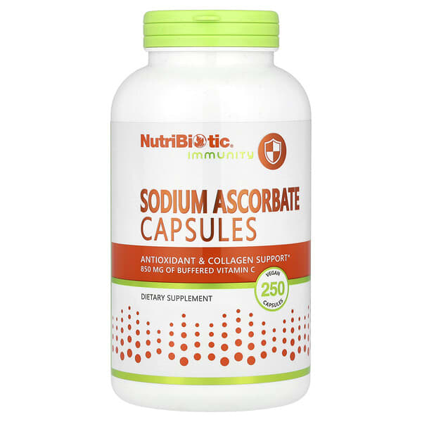 NutriBiotic, Sodium Ascorbate, 250 Vegan Capsules