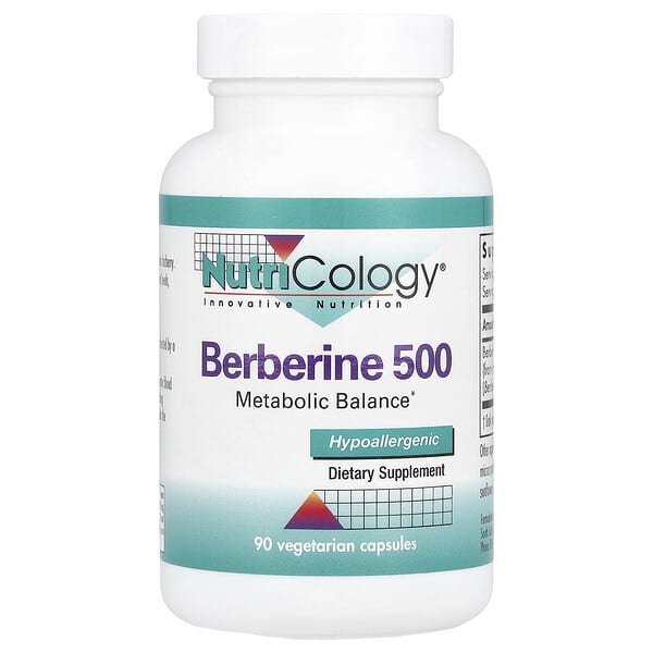 Nutricology, Berberine 500, 500 mg , 90 Vegetarian Capsules