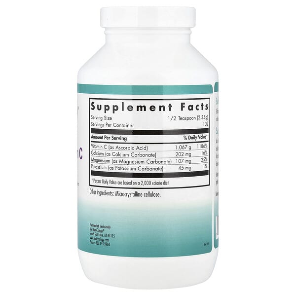 Alternative view of Nutricology, Buffered Vitamin C Powder, 8.5 oz (240 g)