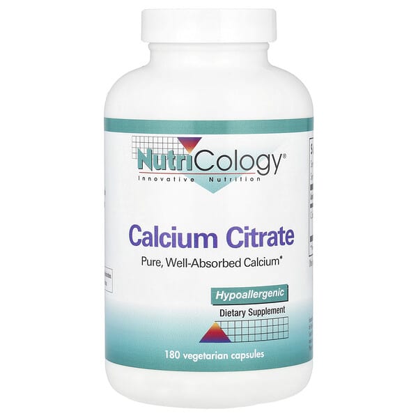 Nutricology, Calcium Citrate, 150 mg , 180 Vegetarian Capsules