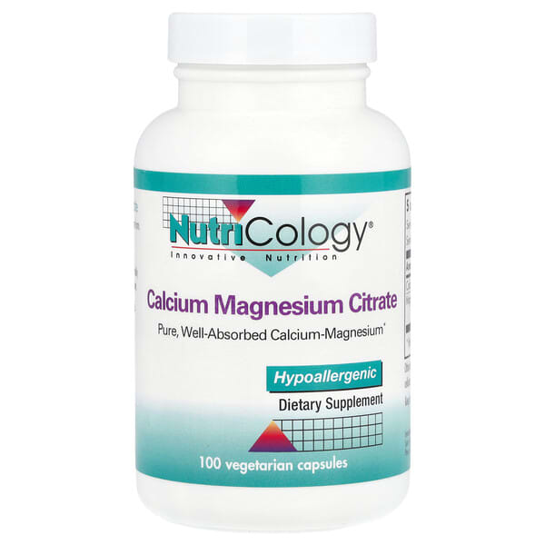 Nutricology, Calcium Magnesium Citrate, 100 Vegetarian Capsules
