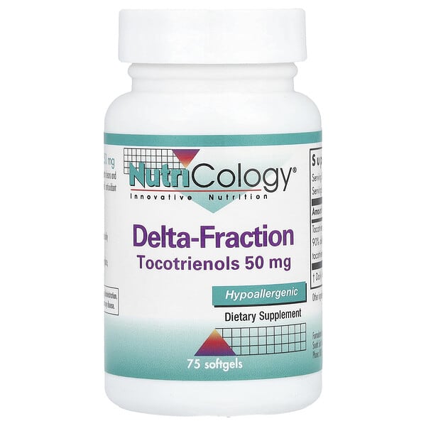 Nutricology, Delta-Fraction, Tocotrienols, 75 Softgels (50 mg per Softgel)