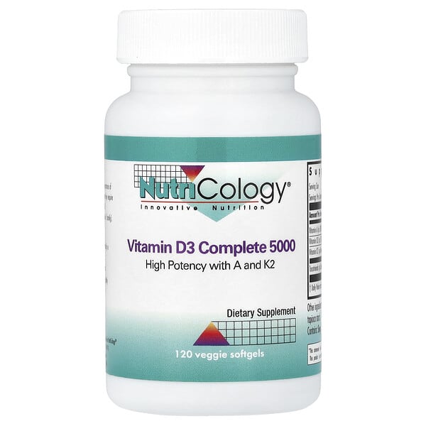 Nutricology, Vitamin D3 Complete 5000, 120 Veggie Softgels
