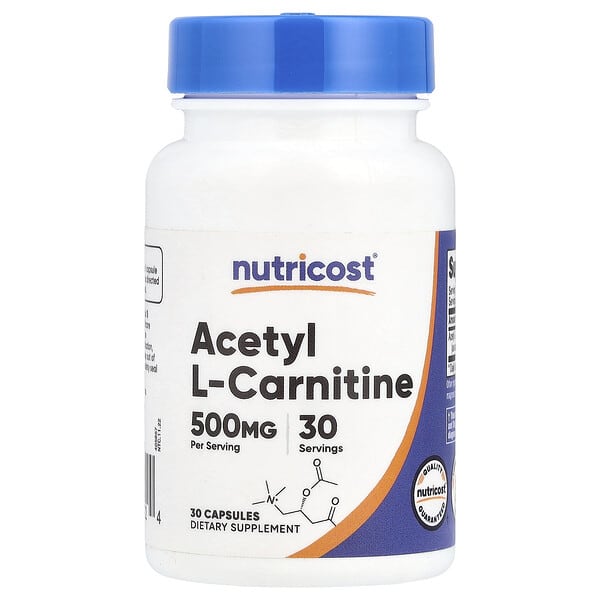 Nutricost, Acetyl L-Carnitine, 500 mg, 30 Capsules 2 Nutricost, Acetyl L-Carnitine, 500 mg, 30 Capsules