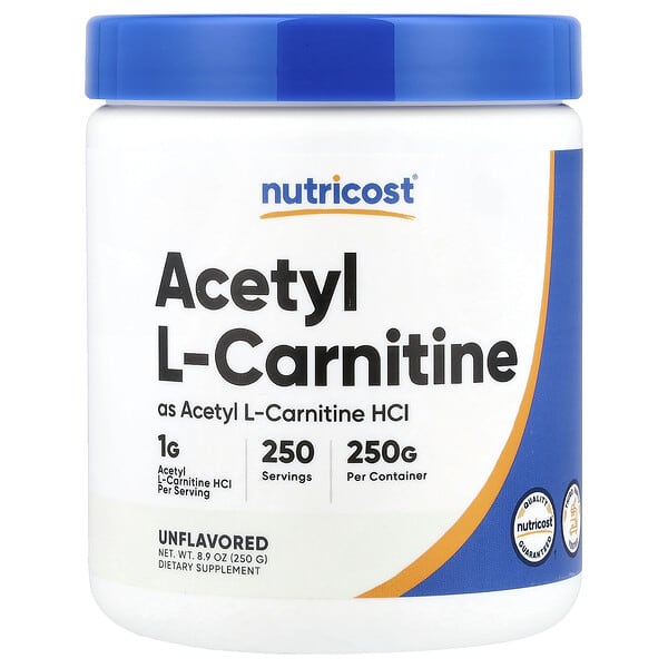 Nutricost, Acetyl L-Carnitine, Unflavored, 8.9 oz (250 g) 5 Nutricost, Acetyl L-Carnitine, Unflavored, 8.9 oz (250 g)