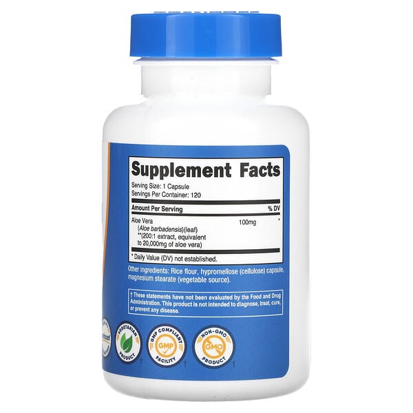 Alternative view of Nutricost, Aloe Vera, 20,000 mg , 120 Capsules