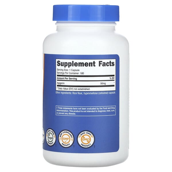 Alternative view of Nutricost, Apigenin, 50 mg, 180 Capsules