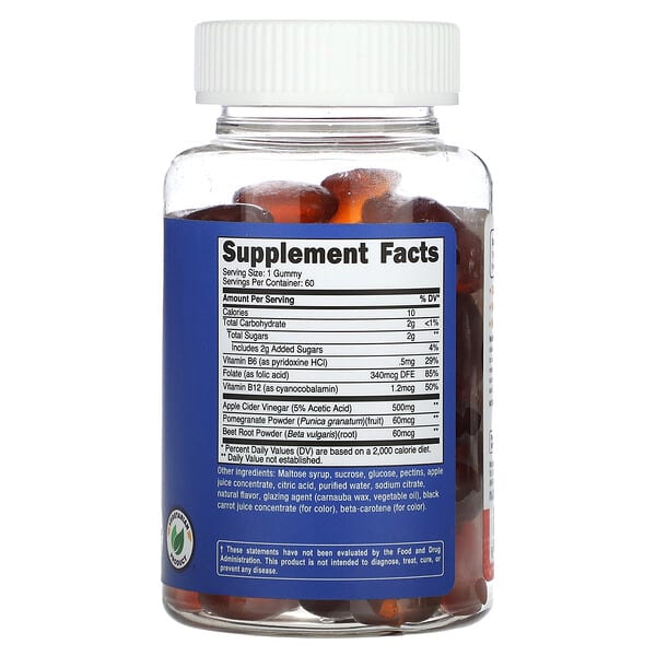 Alternative view of Nutricost, Apple Cider Vinegar Gummies, Apple, 500 mg, 60 Gummies