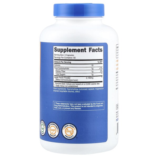 Alternative view of Nutricost, Apple Pectin, 180 Capsules (700 mg per Capsule)