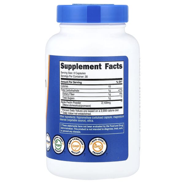 Alternative view of Nutricost, Apple Pectin , 90 Capsules (700 mg per Capsule)