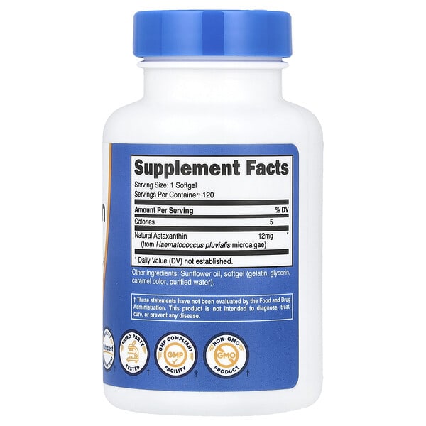 Alternative view of Nutricost, Astaxanthin , 12 mg, 120 Softgels