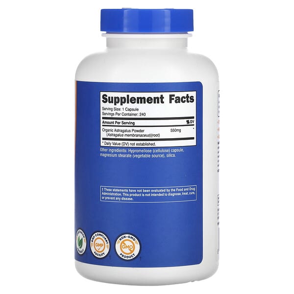 Alternative view of Nutricost, Astragalus Root , 550 mg , 240 Capsules