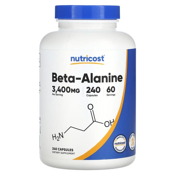 Nutricost, Beta-Alanine, 240 Capsules (850 mg per Capsule)