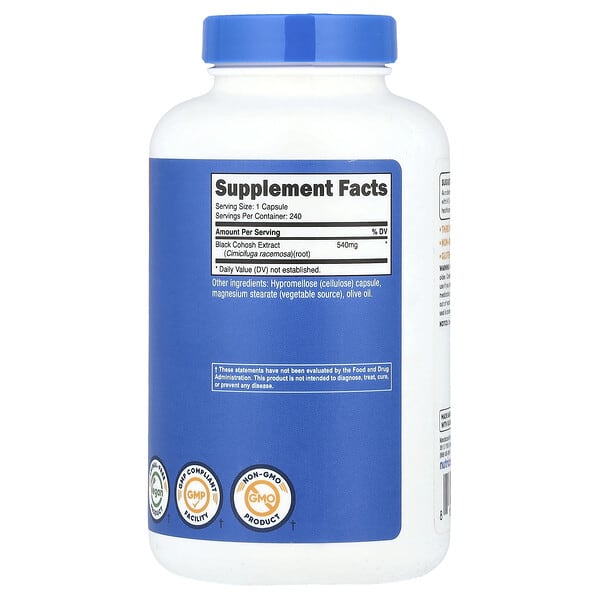 Alternative view of Nutricost, Black Cohosh, 540 mg, 240 Capsules