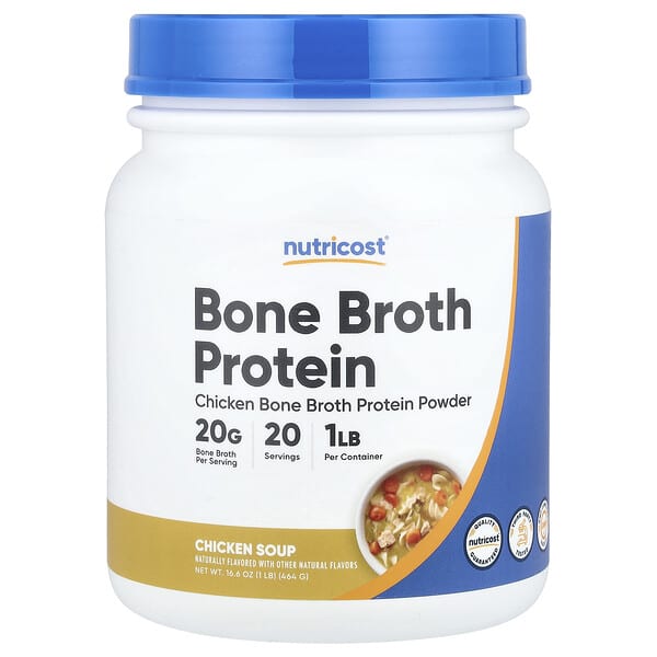Nutricost, Bone Broth Protein, Chicken Soup, 1 lb (464 g)