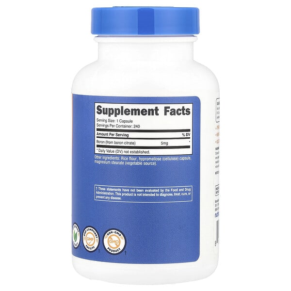 Alternative view of Nutricost, Boron, 5 mg , 240 Capsules