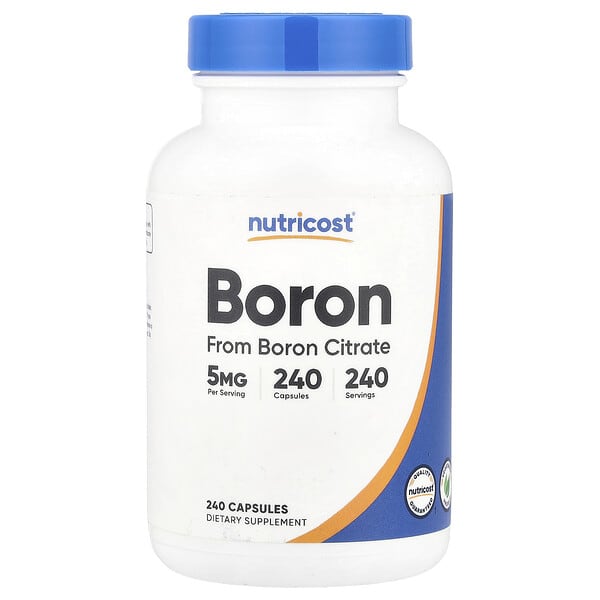 Nutricost, Boron, 5 mg , 240 Capsules 3 Nutricost, Boron, 5 mg , 240 Capsules