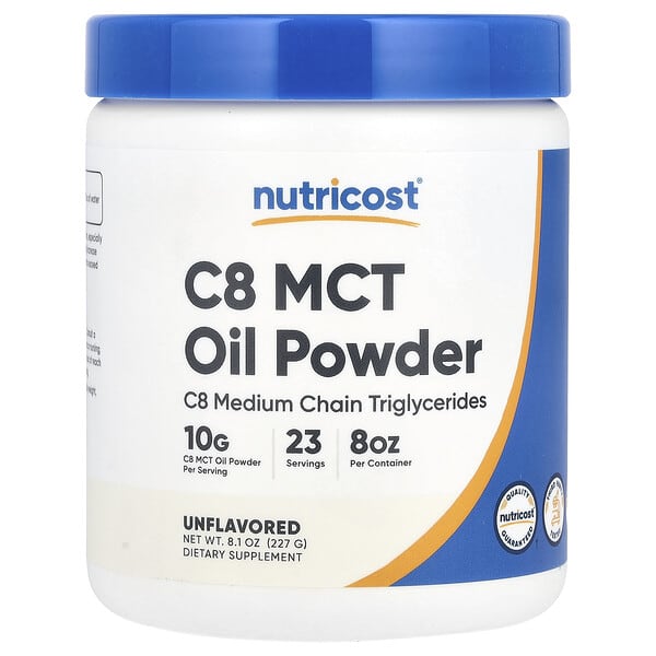Nutricost, C8 MCT Oil Powder, Unflavored, 8.1 oz (227 g) 3 Nutricost, C8 MCT Oil Powder, Unflavored, 8.1 oz (227 g)