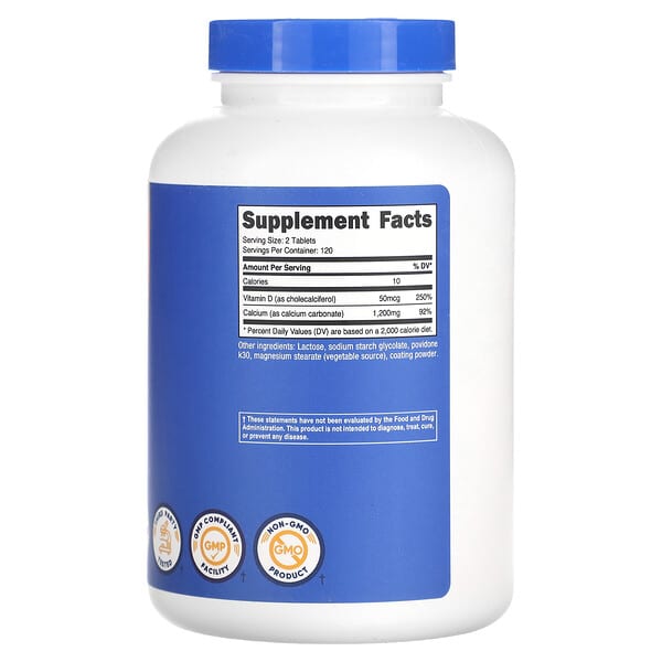 Alternative view of Nutricost, Calcium with Vitamin D, 240 Tablets