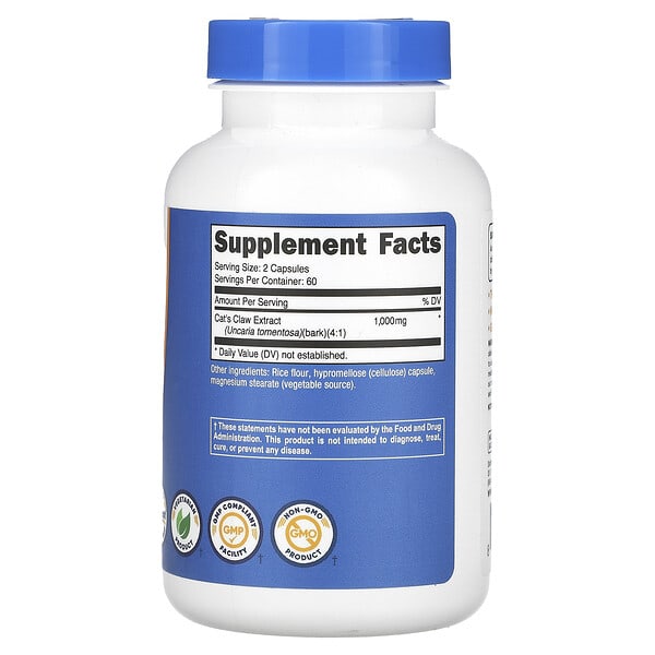 Nutricost, Cat's Claw, 120 Capsules (500 mg per Capsule) 2 Nutricost, Cat's Claw, 120 Capsules (500 mg per Capsule) - Ảnh 2