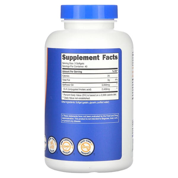 Alternative view of Nutricost, CLA, 120 Softgels (800 mg per Softgel)