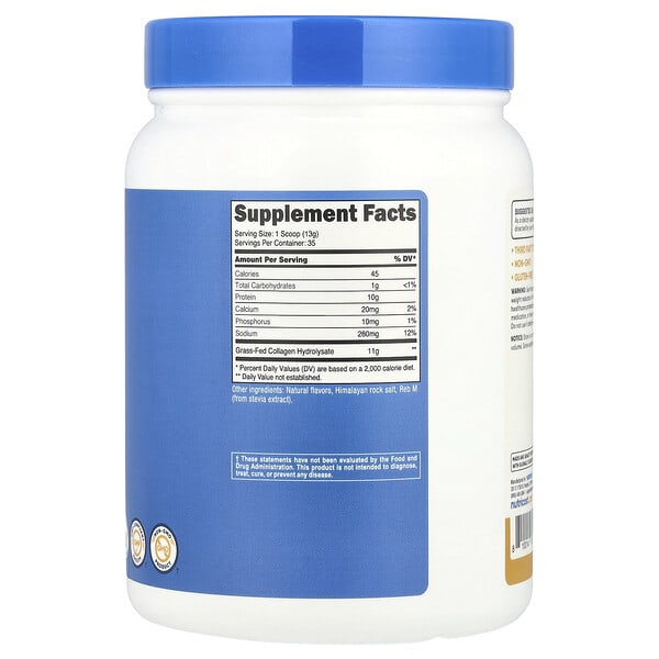 Alternative view of Nutricost, Collagen Hydrolysate, Salted Caramel, 16.2 oz (454 g)